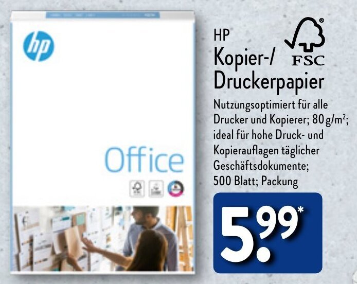 HP Kopier/Druckerpapier Angebot bei Aldi Nord