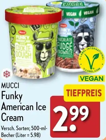 Aldi Nord MUCCI Funky American Ice Cream 500 ml Becher Angebot