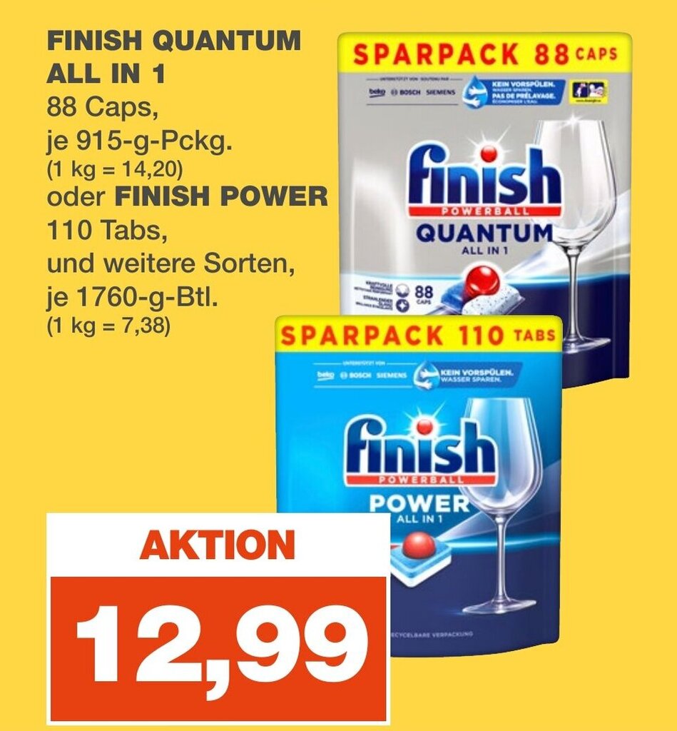 FINISH QUANTUM ALL IN 1 oder FINISH POWER Angebot bei mein real