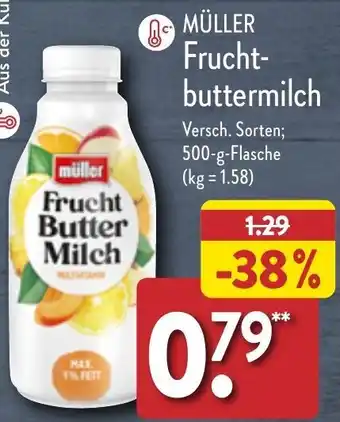 Aldi Nord MÜLLER Fruchtbuttermilch 500 g Flasche Angebot