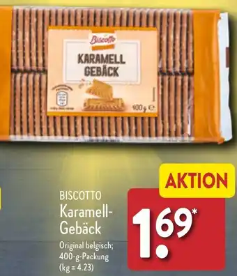 Aldi Nord BISCOTTO Karamell-Gebäck 400-g-Packung Angebot