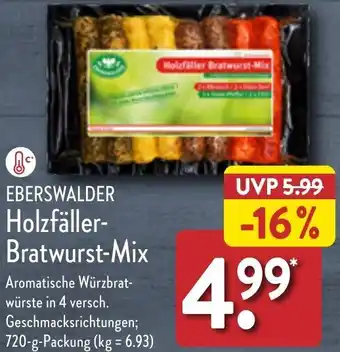 Aldi Nord EBERSWALDER Holzfäller-Bratwurst-Mix 720 g Packung Angebot