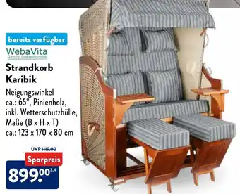 Aldi Nord WebaVita Strandkorb Karibik Angebot