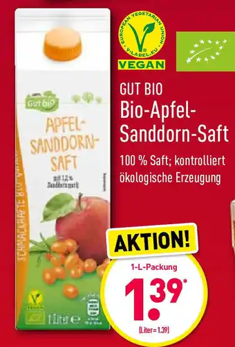 Aldi Nord Gut Bio Apfel Sanddorn Saft 1L Angebot