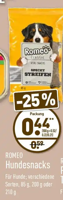 Aldi Nord Romeo Hundesnacks Angebot