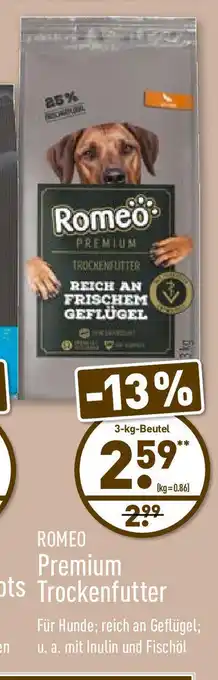 Aldi Nord Romeo Premium Trockenfutter 3kg Beutel Angebot