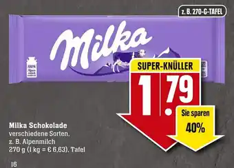 Edeka Neukauf Milka Schokolade 270 g Angebot