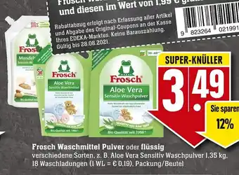 Edeka Neukauf Frosch Waschmittel Pulver oder flüssig Angebot