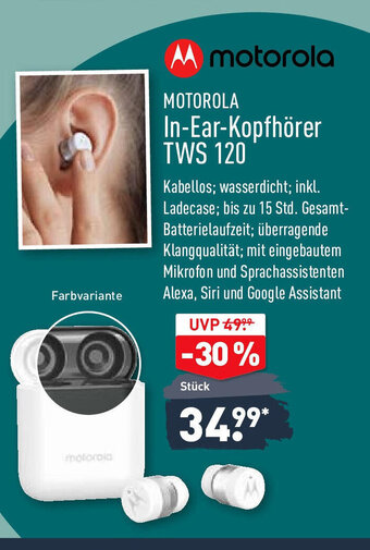 Aldi Nord Motorola In Ear Kopfhörer TWS 120 Angebot