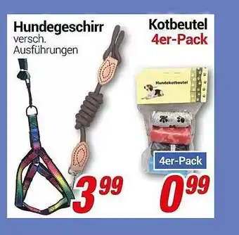 CENTERSHOP Hundegeschirr oder Kotbeutel Angebot