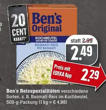 Edeka Neukauf Ben's Reisspezialitäten 500g Angebot