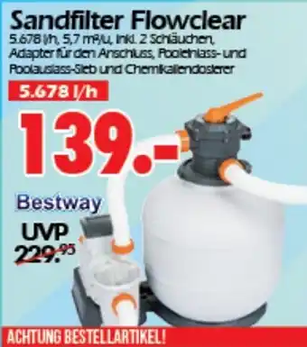 Wreesmann Bestway Sandfilter Flowclear 5.678 l/h Angebot