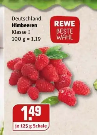 REWE Kaufpark Himbeeren Deutschland Klasse 1 100g Angebot