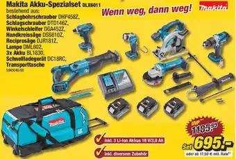 Poco Makita Akku-Spezialset DLX6011 Angebot