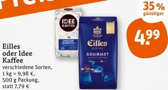 tegut Eilles oder Idee Kaffee 500 g Packung Angebot