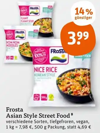 tegut Frosta Asian Style Street Food 500 g Packung Angebot