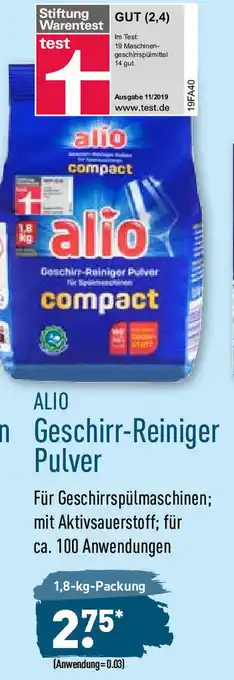 Aldi Nord Alio Geschirr Reiniger Pulver Angebot