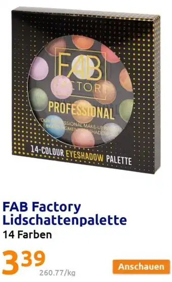 Action FAB Factory Lidschattenpalette 14 Farben Angebot