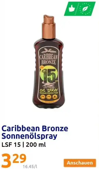 Action Caribbean Bronze Sonnenölspray LSF 15 | 200 ml Angebot