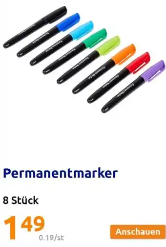 Action Permanentmarker 8 Stück Angebot