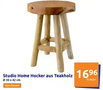 Action Studio Home Hocker aus Teakholz Angebot