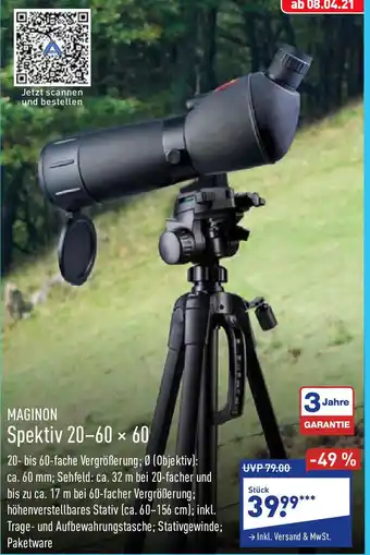 Aldi Nord Maginon Spektiv 20-60x60 Angebot