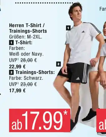 Marktkauf adidas Herren T-Shirt / Trainings-Shorts Größen: M-2XL. Angebot