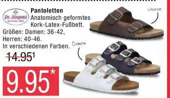 Marktkauf Dr. Jurgens Pantoletten Größen: Damen: 36-42, Herren: 40-46. Angebot