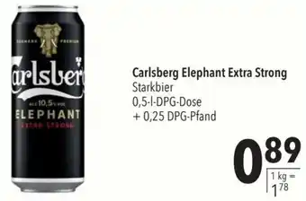 CITTI Markt Carlsberg Elephant Extra Strong Starkbier 0,5-L-DPG-Dose Angebot