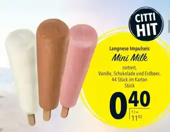 CITTI Markt Langnese Impulseis Mini Milk Angebot