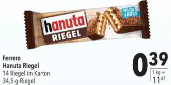 CITTI Markt Ferrero Hanuta Riegel 34,5-g-Riegel Angebot