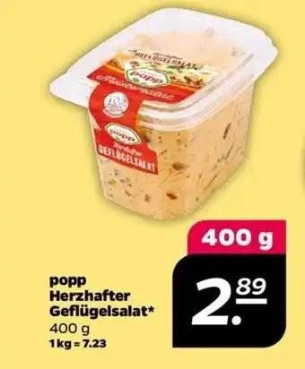 NETTO popp Herzhafter Geflügelsalat* 400 g Angebot