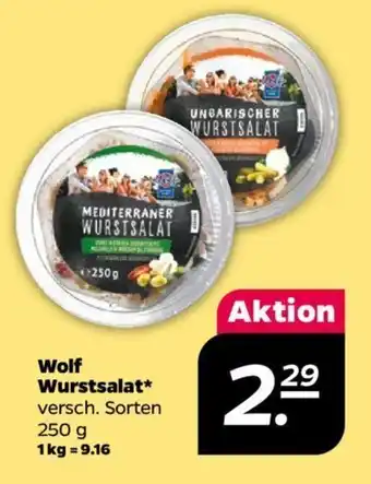 NETTO Wolf Wurstsalat* versch. Sorten 250 g Angebot