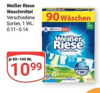 Globus Weißer Riese Waschmittel je 80-100 WL Angebot