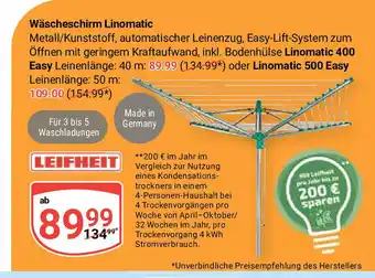 Globus LEIFHEIT Wäscheschirm Linomatic Angebot