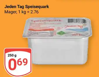 Globus Jeden Tag Speisequark Mager, 250g Angebot