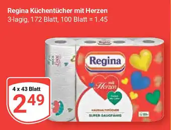 Globus Regina Küchentücher mit Herzen 4 x 43 Blatt Angebot