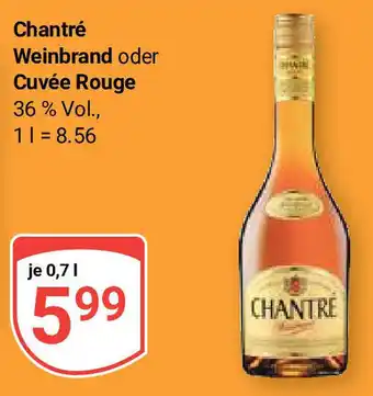 Globus Chantré Weinbrand oder Cuvée Rouge 700ml Angebot