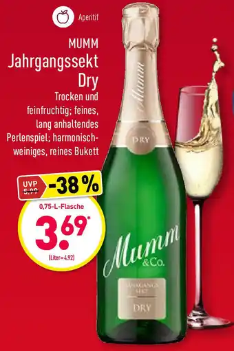 Aldi Nord Mumm Jahrgangssekt Dry 0,75 L Angebot