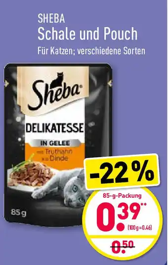 Aldi Nord Sheba Schale und Pouch 85g Angebot