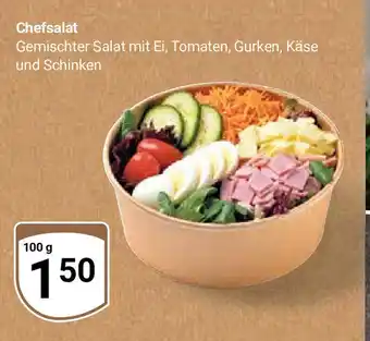 Globus Chefsalat Gemischter Salat mit Ei, Tomaten, Gurken, Käse und Schinken 100 Angebot