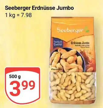 Globus Seeberger Erdnüsse Jumbo 500g Angebot