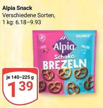 Globus Alpia Snack Verschiedene Sorten, 140-225g Angebot