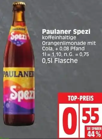 Edeka Paulaner Spezi 0,5 L Flasche Angebot