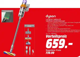 MediaMarkt dyson V15 DETECT ABSOLUTE Kabelloser Handstaubsauger Angebot