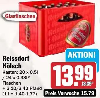 Hit Reissdorf Kölsch 20x0,5 L/24x0,33 L Angebot