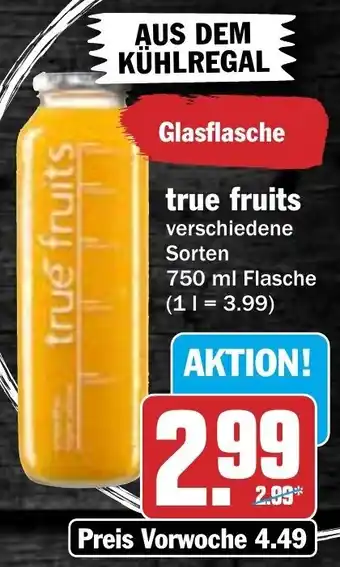 Hit true fruits 750 ml Flasche Angebot