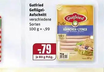 REWE Kaufpark Gutfried Geflügel Aufschnitt 80g Angebot