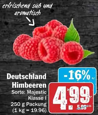 Hit Deutschland Himbeeren 250 g Packung Angebot