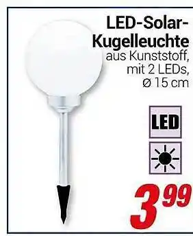 CENTERSHOP Led Solar Kugelleuchte Angebot